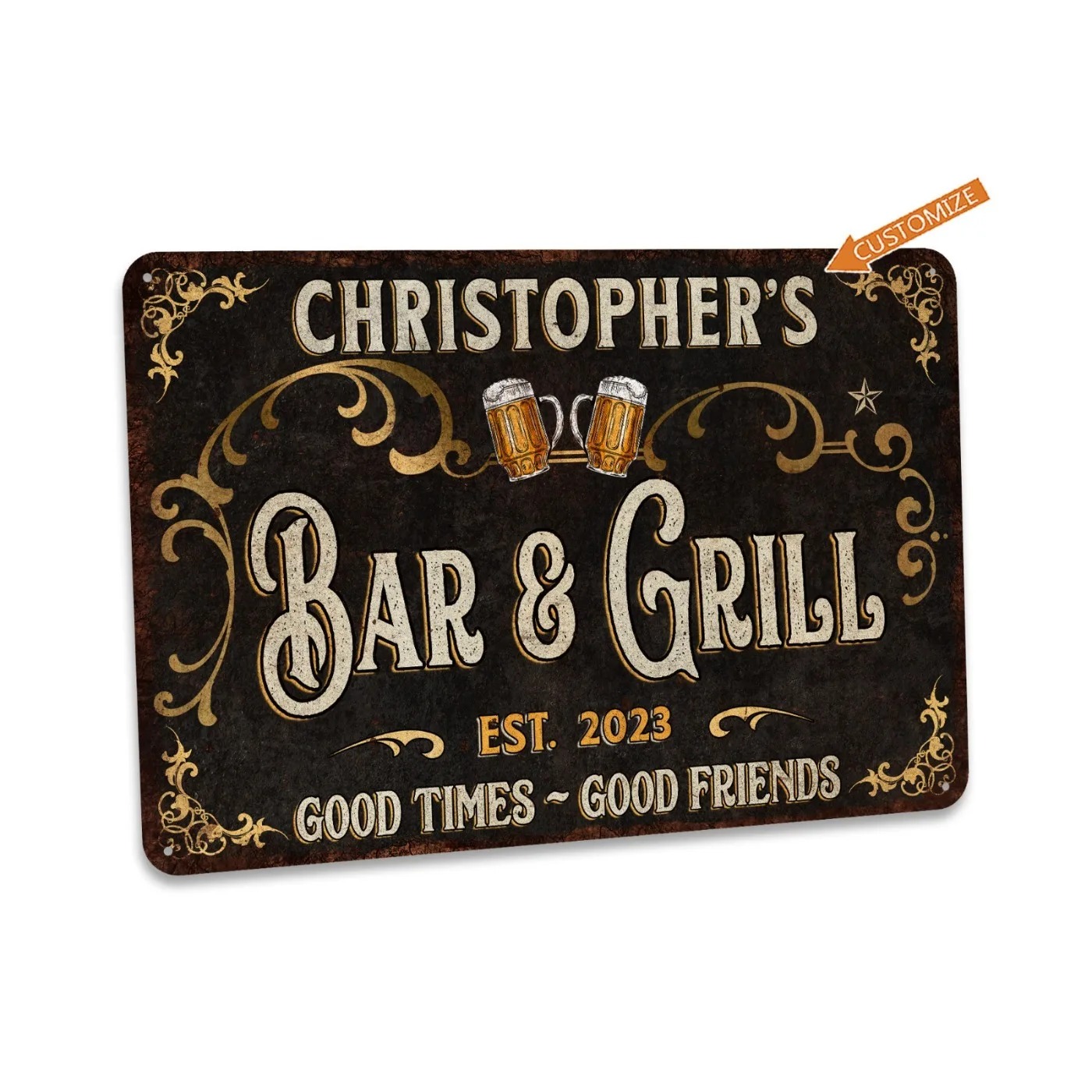 Home Bar Signs - 1 шт. Персонализированная металлическая табличка для