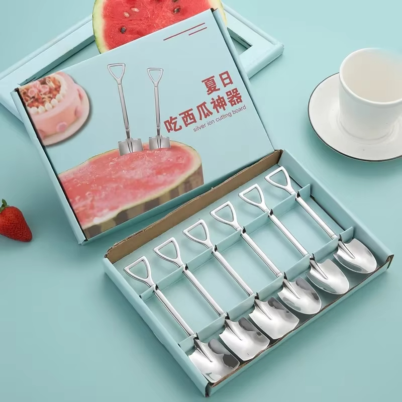 Ice Pick Pick - Креативная ложка из нержавеющей стали, арбуз,