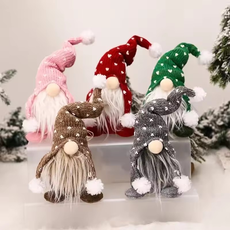 Home Bargains - Плюшевая игрушка-гном Санта-Клаус, рождественские подвесные украшения,