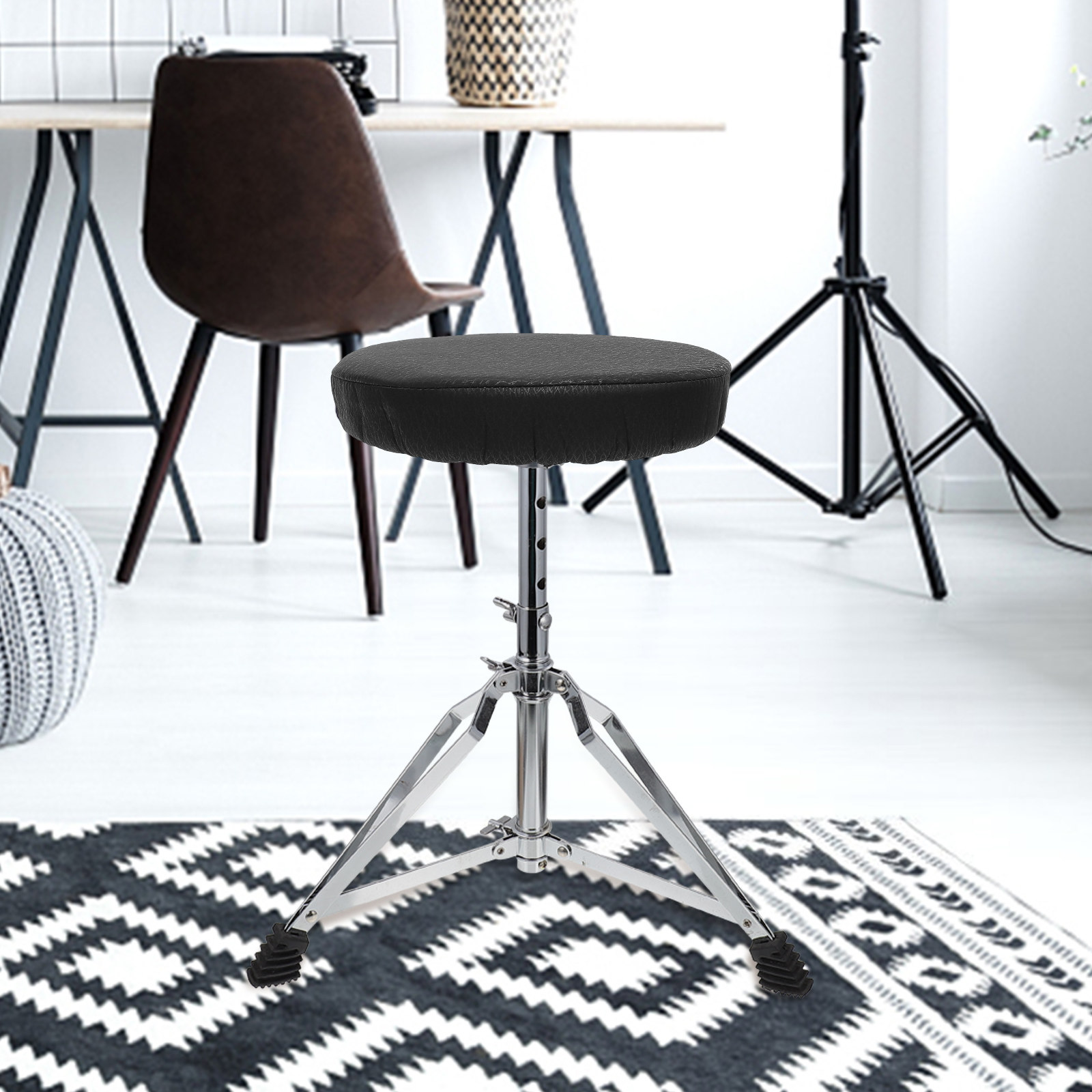 Home Bar Stools - Супер-круглый чехол для стула, черный, из