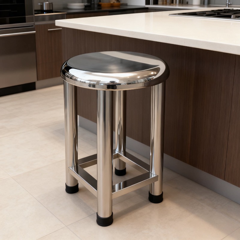 Home Bar Stools - Круглый табурет из нержавеющей стали 304,