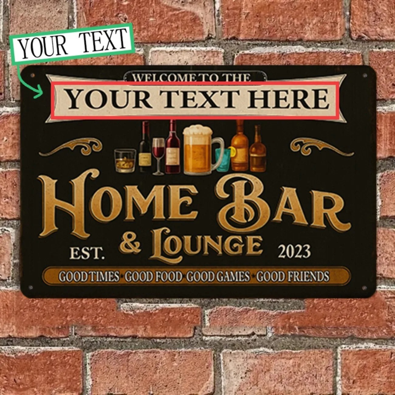 Металлическая табличка с индив – обзор и цена Home Bar Signs