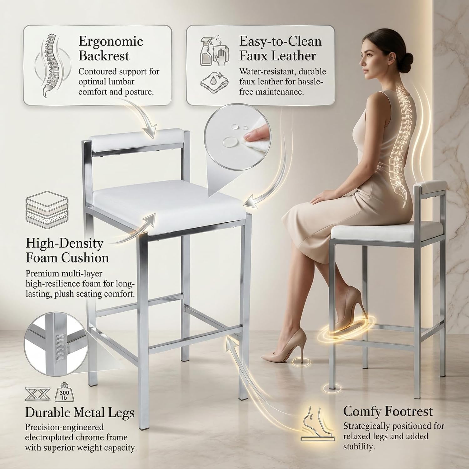 Набор из 2 барных стульев, 30  – обзор и цена Home Bar Stools